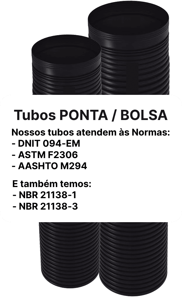 Tubo PEAD corrugado para drenagem pluvial